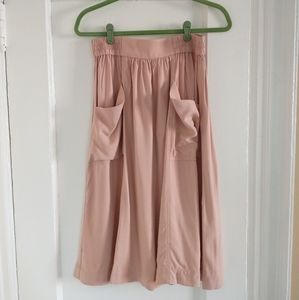 Light pink A line midi skirt